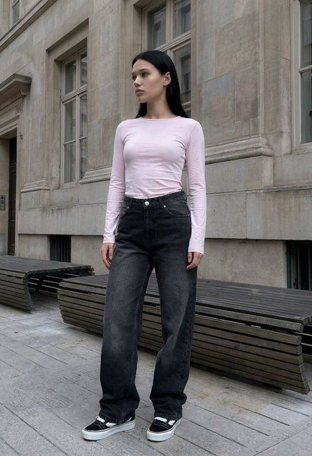 Жіночі джинси Staff 2511 dark gray baggy 7IN0077 фото