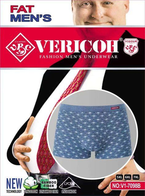 Чоловічі труси-боксери Vericoh батал (5ХL-7XL) V1-7098B фото