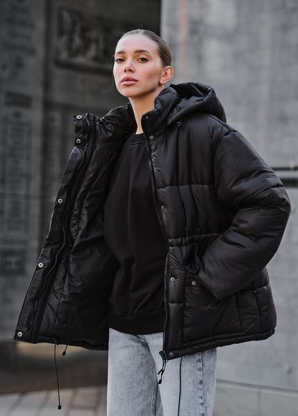 Жіноча зимова куртка Staff ch black TBN0047 фото