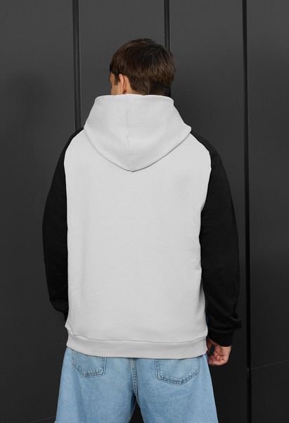 Худі Staff light gray & black oversize ALN0669 фото
