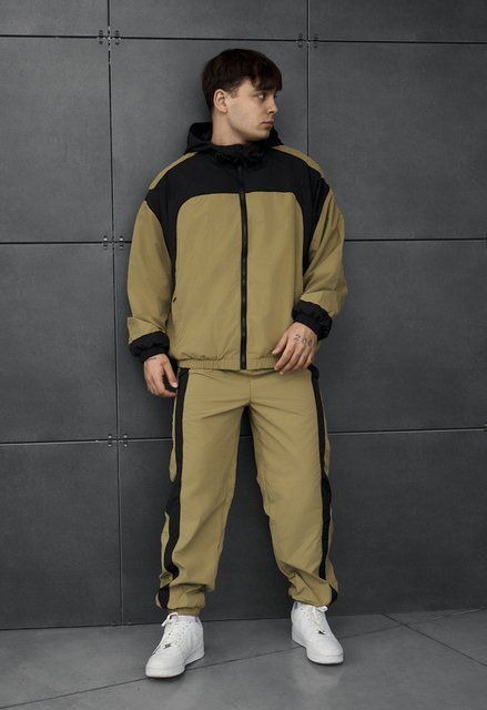 Спортивний костюм Staff jan olive & black oversize TBN0104 фото