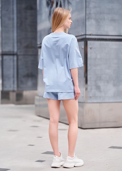 Жіночий літній комплект футболка + шорти Staff ju light blue FFK0863 фото