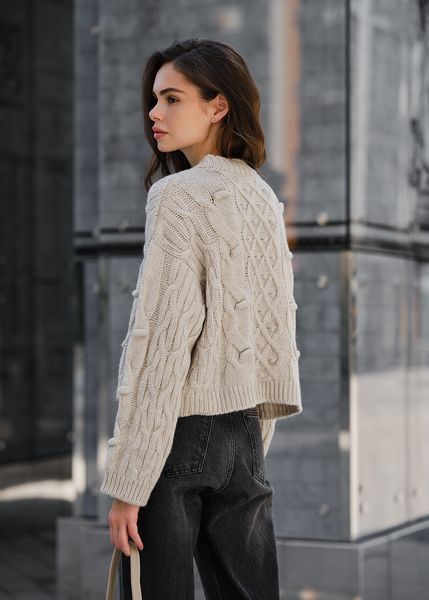 Жіноча в'язана кофта Staff sor beige 9QN0131 фото