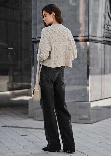 Жіноча в'язана кофта Staff sor beige 9QN0131 фото