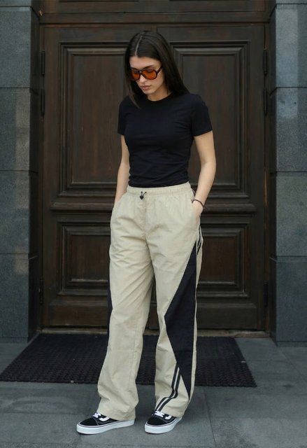 Жіночі спортивні штани Staff spo black & light beige SNT0660 фото