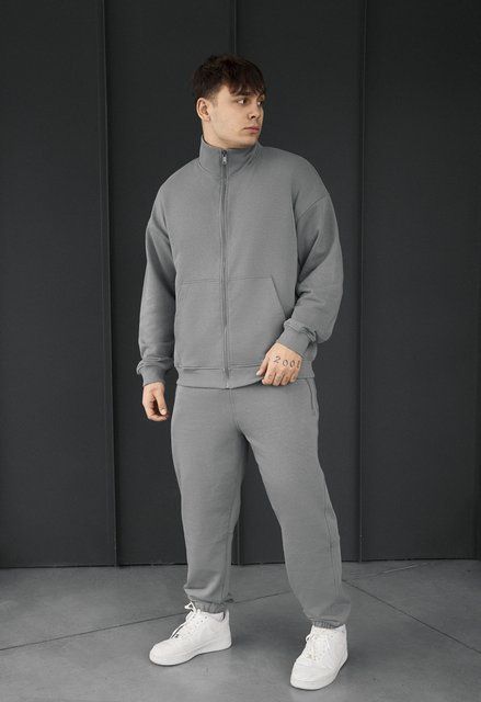Спортивний костюм Staff pa zip gray oversize NTJ0688 фото