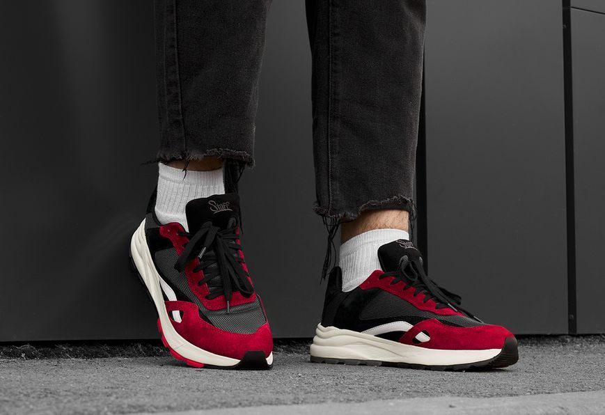 Кросівки Staff red & dark gray reflective MS0344 фото