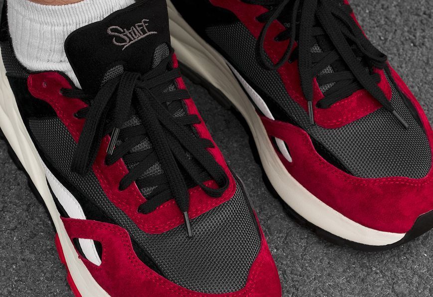 Кросівки Staff red & dark gray reflective MS0344 фото