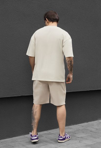 Літній комплект футболка + шорти Staff patt light beige FFK1123 фото