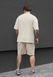 Літній комплект футболка + шорти Staff patt light beige FFK1123 фото 2