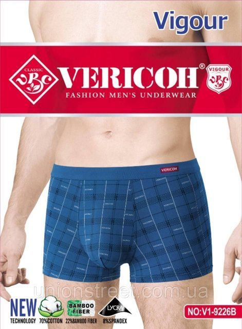 Чоловічі труси-боксери Vericoh (XL-4XL) V1-9226B фото