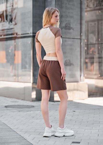 Жіночі шорти Staff van beige & brown TSH1244 фото