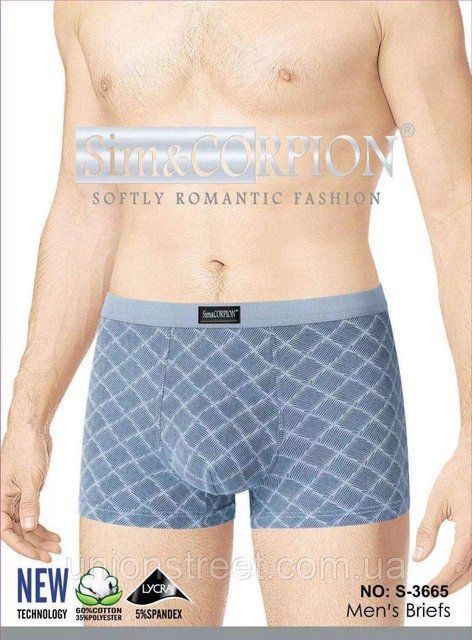 Чоловічі труси-боксери Sim&Corpion (XL-4XL) S-3665 фото