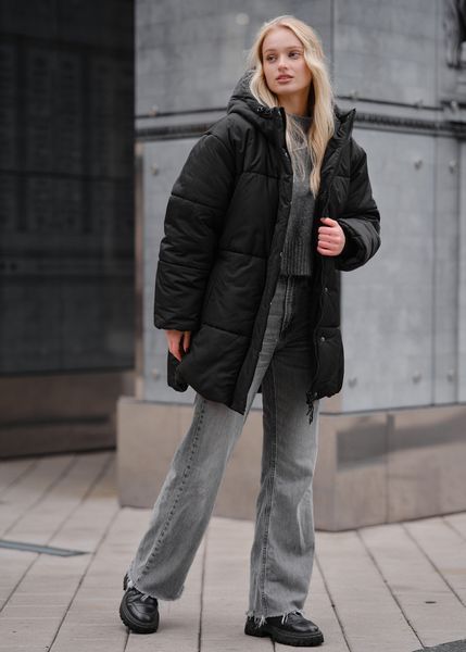 Жіноча зимова куртка Staff di black LBL0327 фото