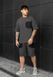 Літній комплект футболка + шорти Staff kas dark gray oversize FOT0749 фото 1