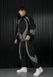 Спортивний костюм Staff dia zip black & dark gray oversize TBN0107 фото 5
