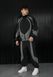 Спортивний костюм Staff dia zip black & dark gray oversize TBN0107 фото 1
