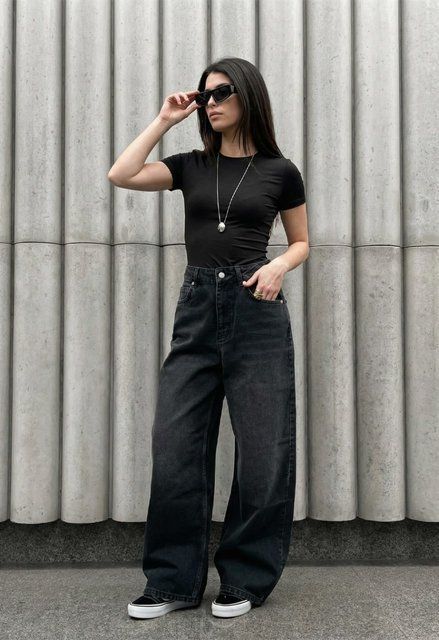 Жіночі джинси Staff 3492 dark gray loose fit 9QN0372 фото