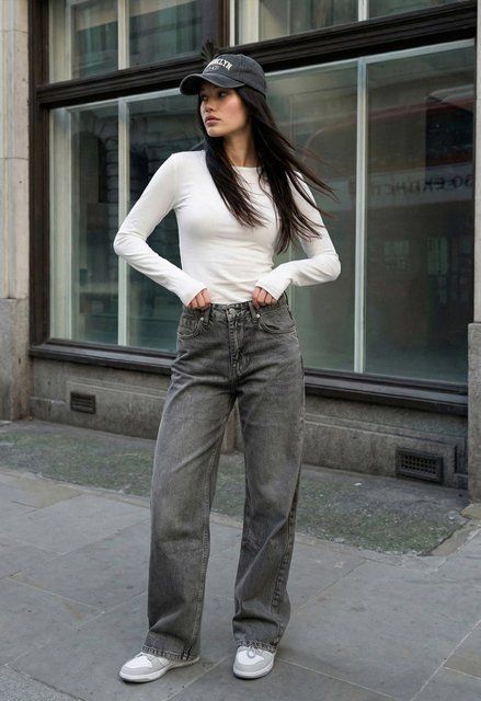Жіночі джинси Staff 2511 gray wide leg 7IN0079 фото