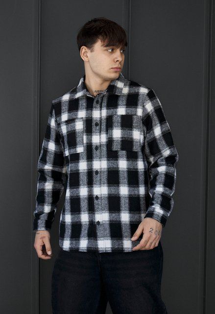 Сорочка Staff squares black & white HH0866 фото