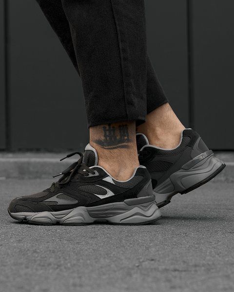 Кросівки Staff black & gray reflective MS0361 фото