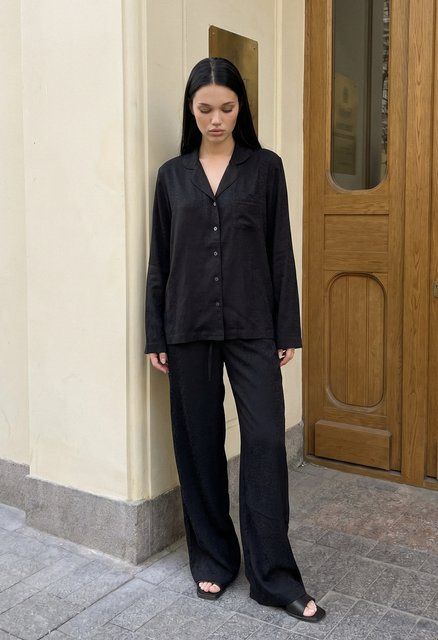 Жіночий костюм сорочка + штани Staff duxy black 1HE0182 фото